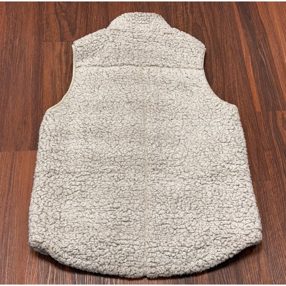 Thread & Supply Sherpa Vest Women's Medium Ivory White Gray Soft Cozy - Picture 3 of 16